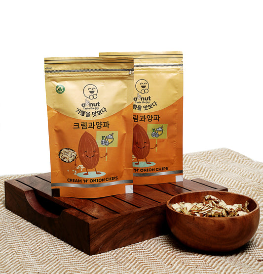 Cream & Onion Almond Chips – 50+50gm combo